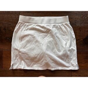 T by Talbots Women White Cotton Blend Athletic Skort Active Skirt Size M VN5107